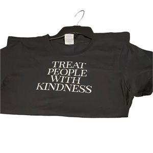 Port & Co Black Graphic T Shirt Treat People Kindness Harry Styles M Medium Top